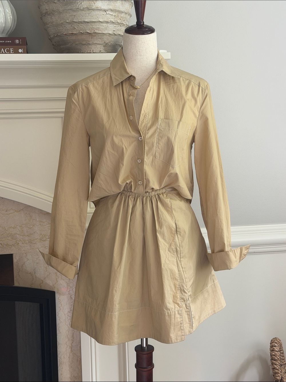 Simkhai Shealyn Shirt Dress w/ Tie Waist